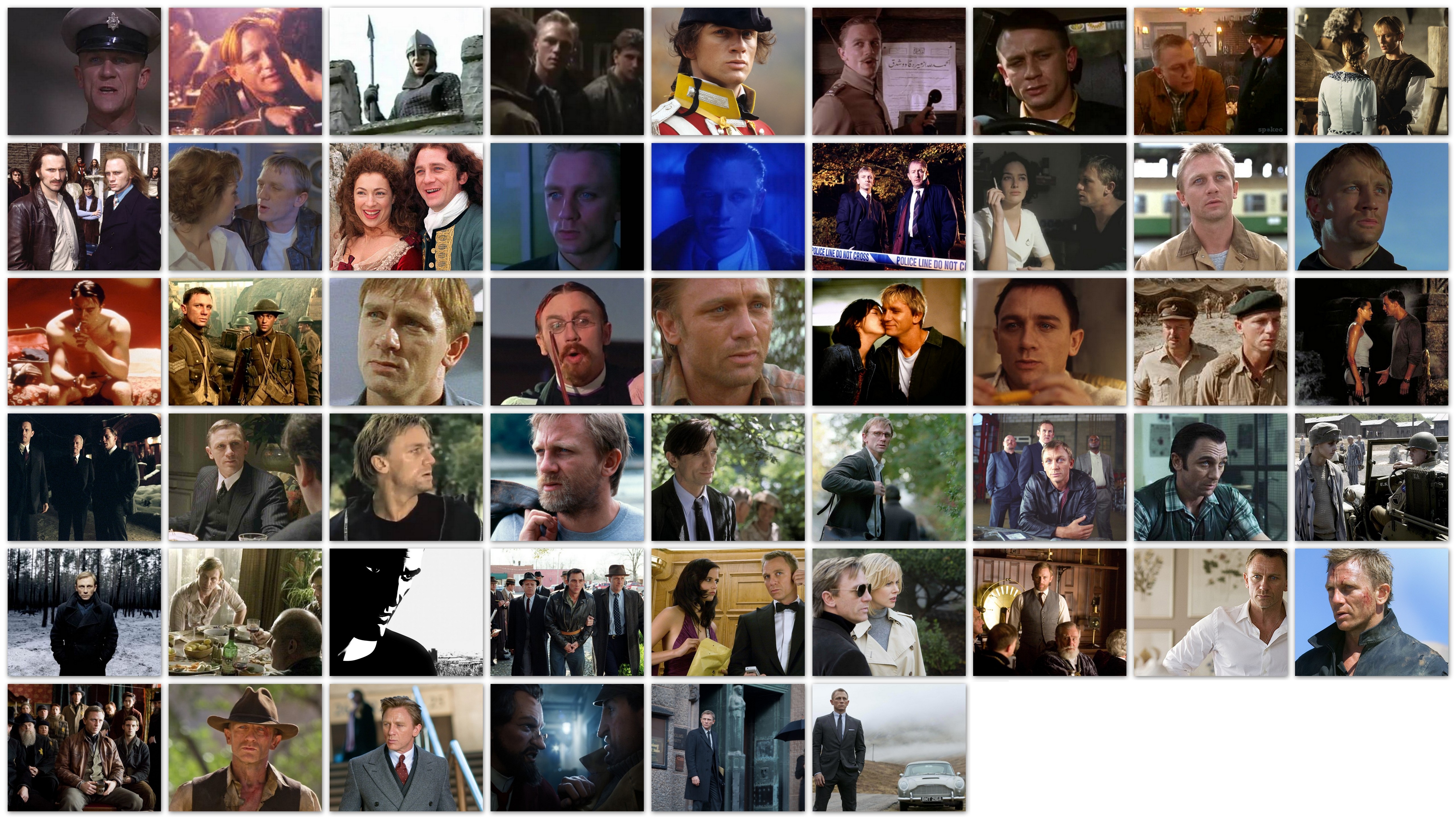 Overview of the roles of Daniel Craig movies