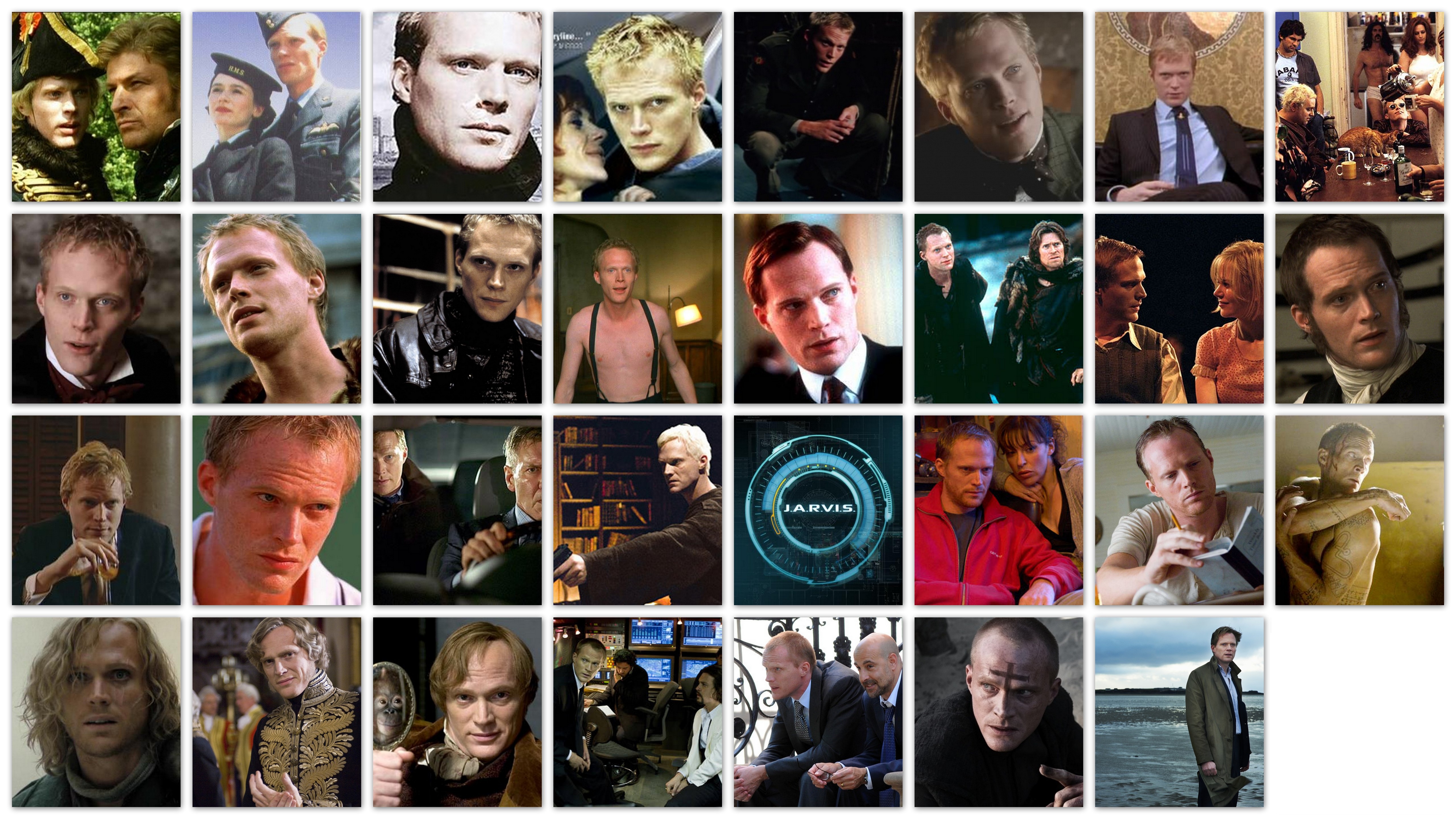 Overview of the roles of Paul Bettany in movies
