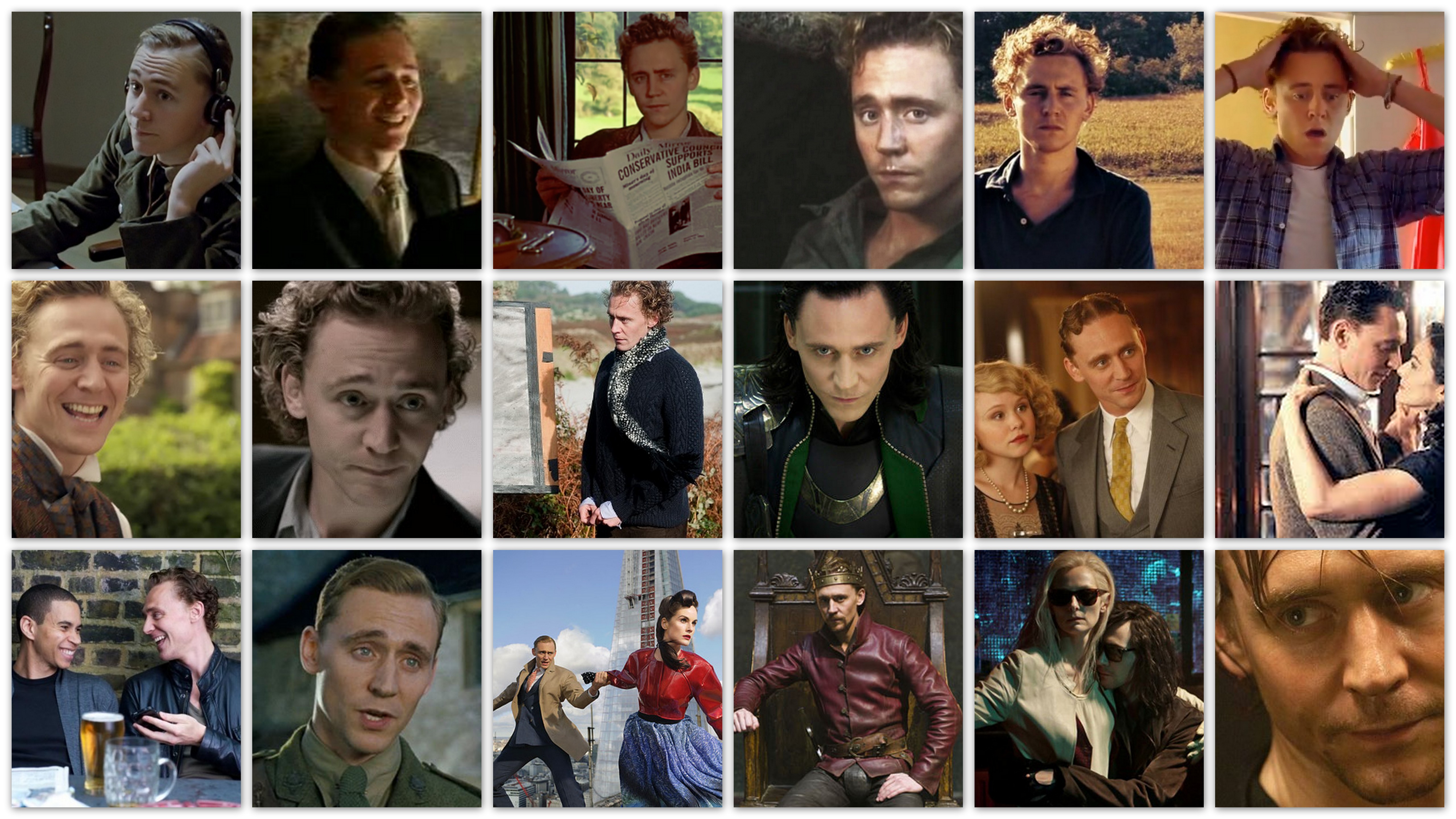 The Many Faces of… Tom Hiddleston.