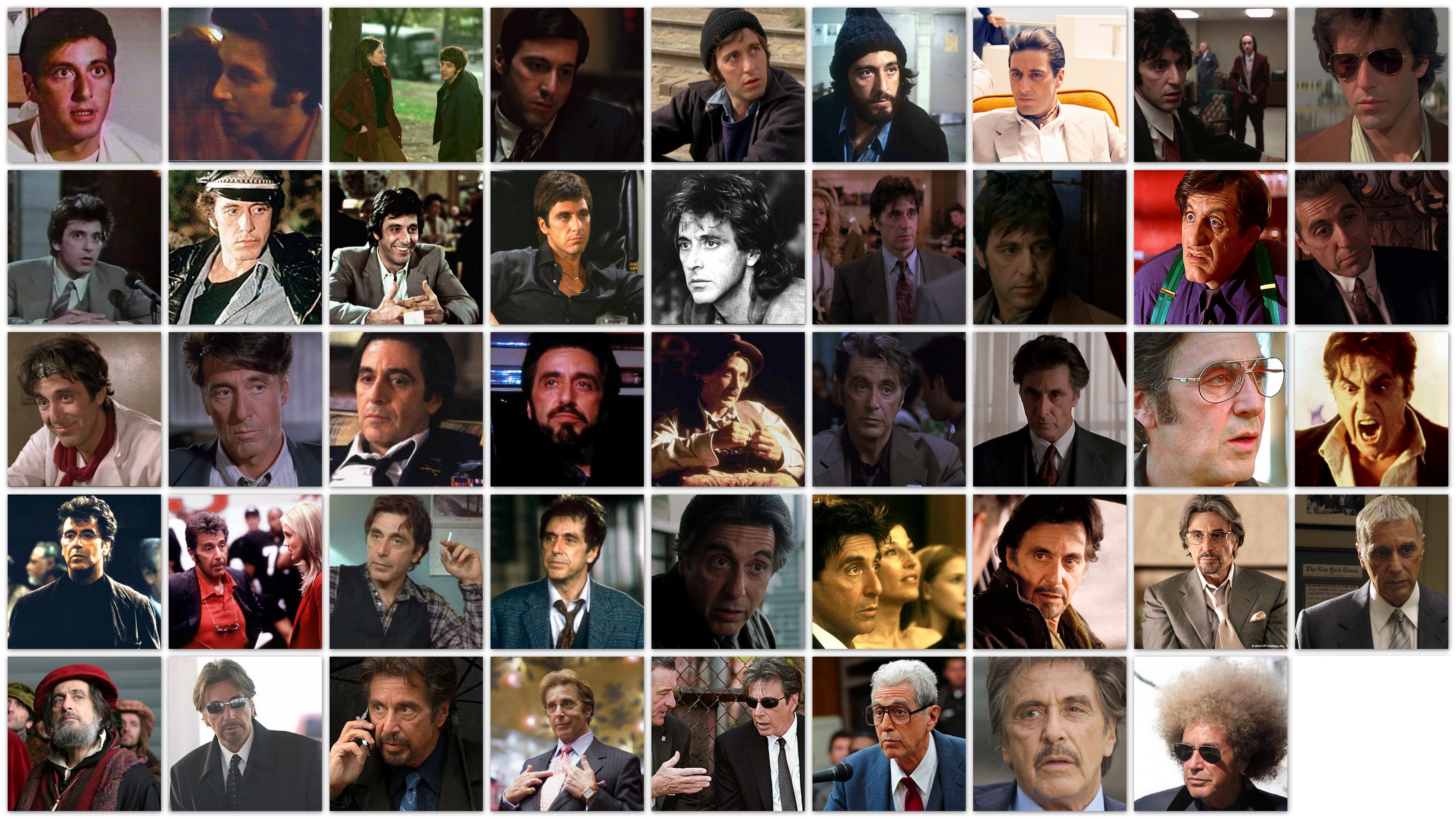 An overview of the roles of actor Al Pacino